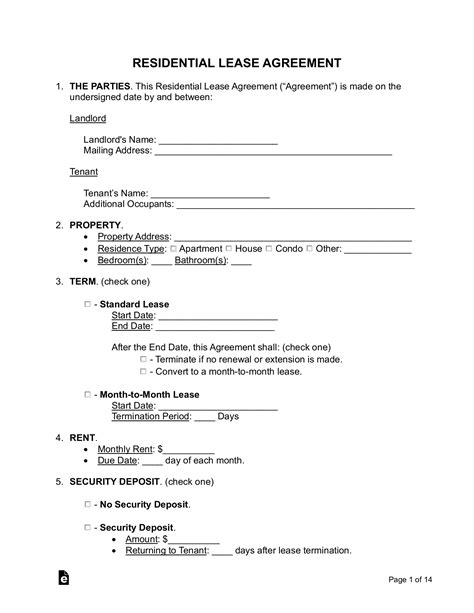 rental agreement form download|residential lease agreement template.